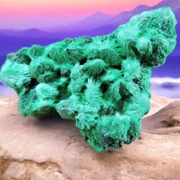 Natural Flowery Malachite ✦ Velvet Green Crystal Specimen ✦ Healing Stone 38g - Picture 17 of 17